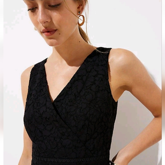 NWT Loft Sleeveless V-Neck Lace Dress in Women's Size 8T - Picture 2 of 16